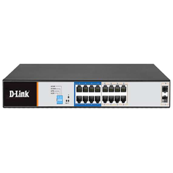 D-Link DGS-F1210-18PS-E 16 port Gigabit Smart PoE Switch
